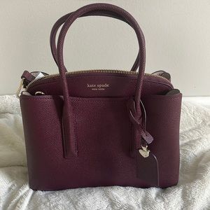 Kate Spade Margaux Medium Satchel Deep cherrywood (Berry color)
